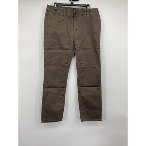 Prana Mens Slim Fit Stretch Twill Pants 34Wx30L Brown
